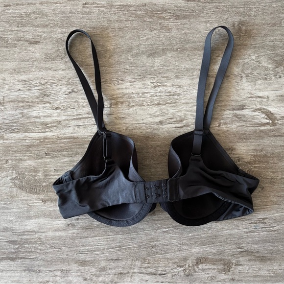 SKIMS Bra Weightless Demi Fits Everybody Black Mesh Sheer Womens 36B - Picture 2 of 9